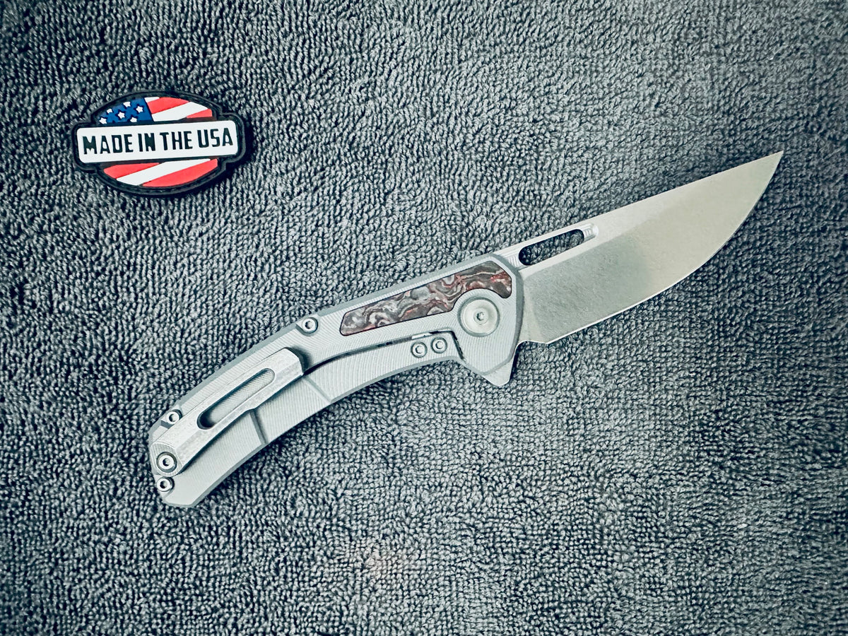 # ** ALMOST GONE ** TACTILE KNIFE - ARCHER - MAGNACUT STEEL BLADE - INLAID HANDLES - 100% MADE IN THE USA
