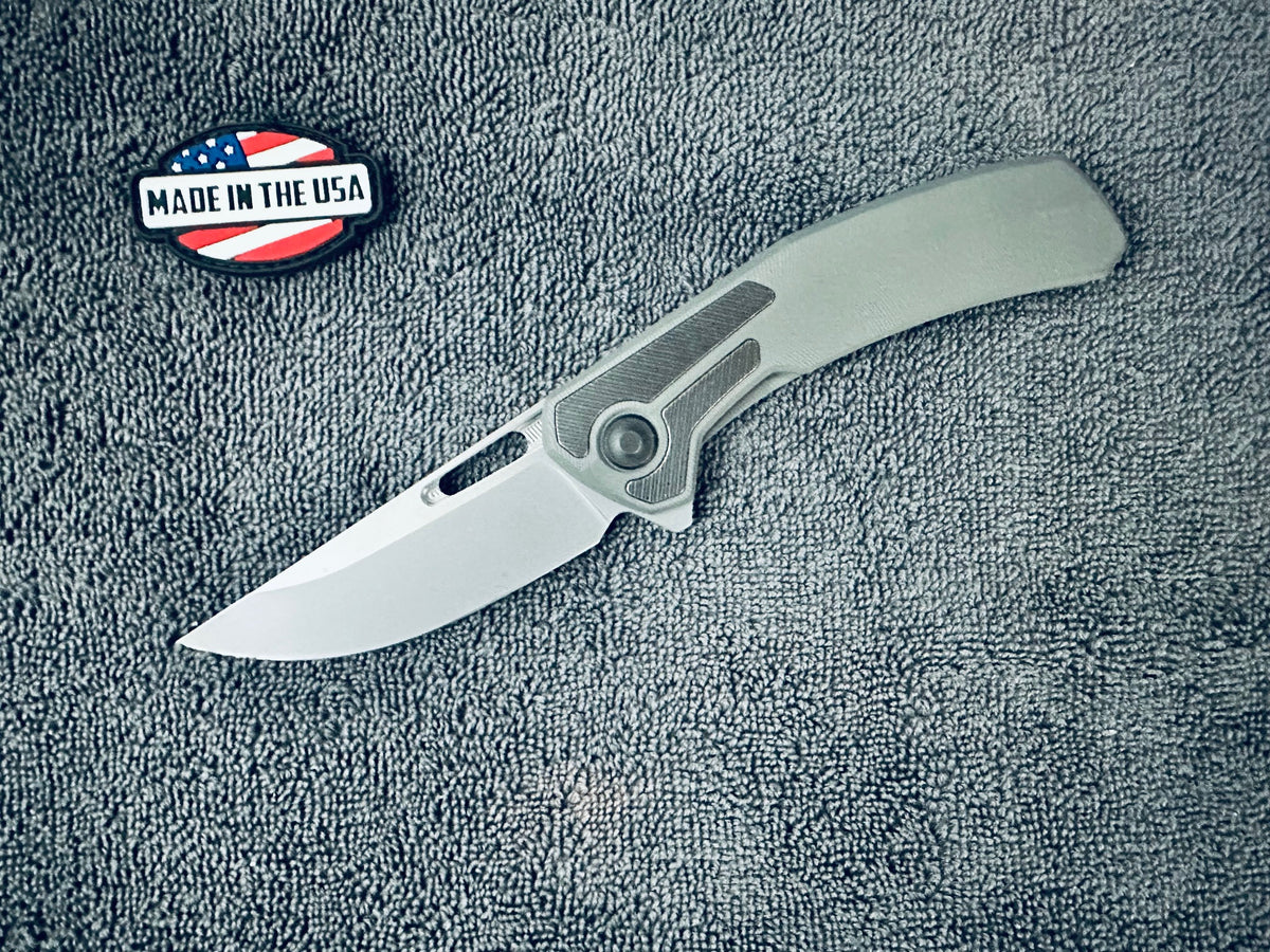 # ** ALMOST GONE ** TACTILE KNIFE - ARCHER - MAGNACUT STEEL BLADE - INLAID HANDLES - 100% MADE IN THE USA