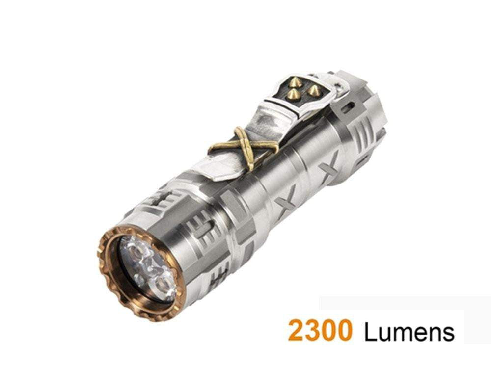 ** UNDER COST PRICE FLASH SALE ** Acebeam TK17 TITANIUM - LIMITED EDITION WITH CUSTOM SILVER CLIP - 2300 LUMEMS - True Talon
