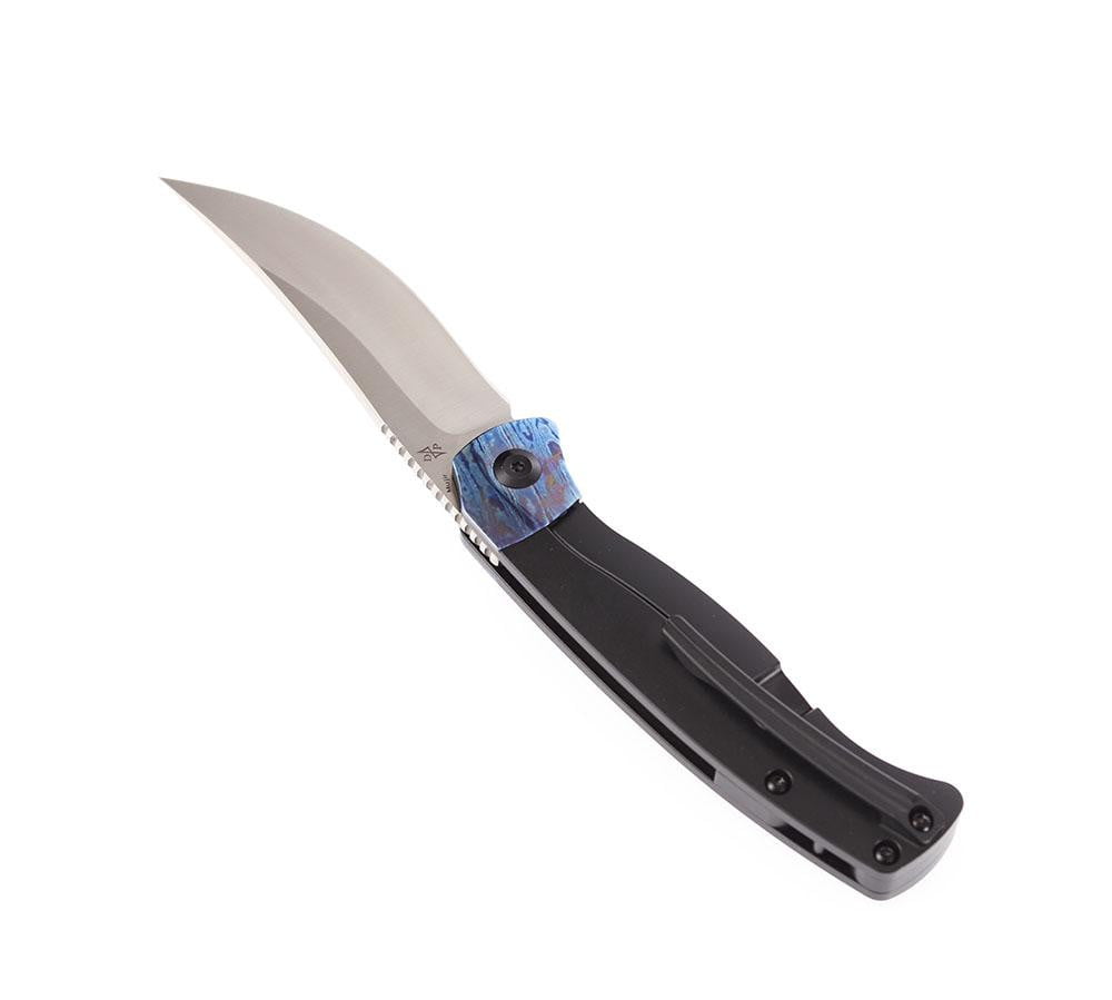 ** HERE NOW ** KANSEPT KNIVES - MUJIR K1014 - CPM 20CV or S35VN blade - TITANIUM HANDLE - FRONT FLIPPER - True Talon