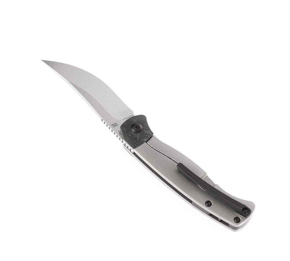 ** HERE NOW ** KANSEPT KNIVES - MUJIR K1014 - CPM 20CV or S35VN blade - TITANIUM HANDLE - FRONT FLIPPER - True Talon