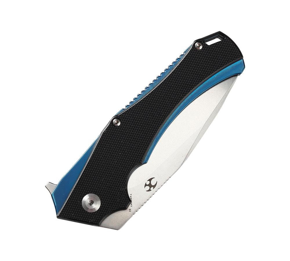 ** HERE NOW ** KANSEPT KNIVES - HELLX T1008A1- D2 blade - Black G10 and Stainless Steel Handle - Mikkul Willumsen Design - True Talon