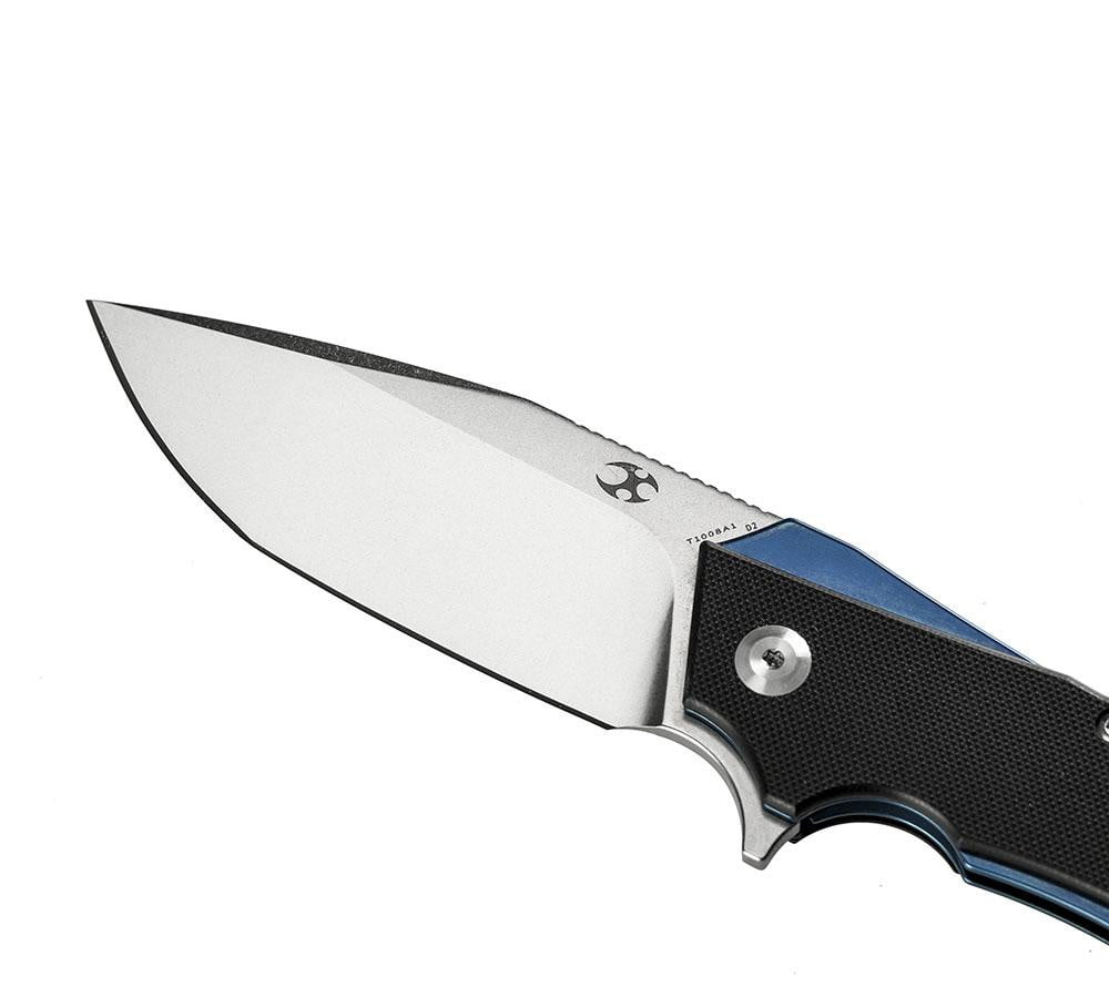 ** HERE NOW ** KANSEPT KNIVES - HELLX T1008A1- D2 blade - Black G10 and Stainless Steel Handle - Mikkul Willumsen Design - True Talon