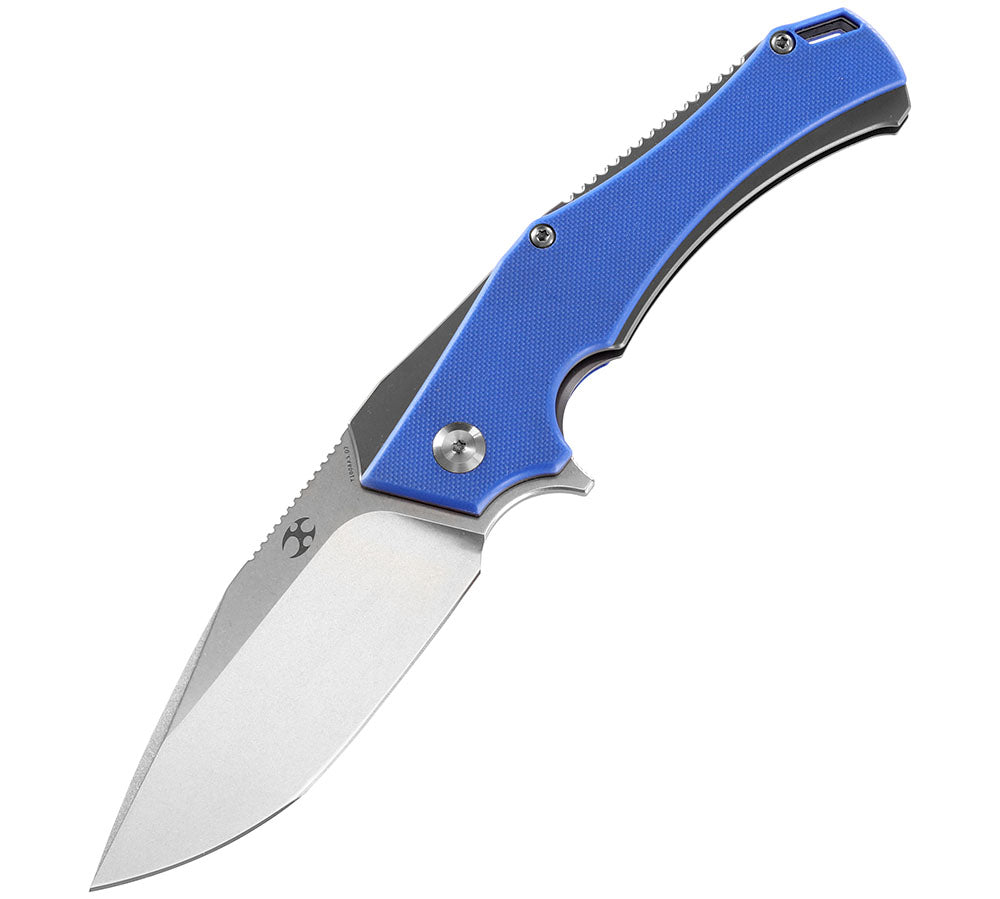 # ** HERE NOW ** KANSEPT KNIVES - HELLX T1008A1 - D2 blade - Black G10 and Stainless Steel Handle - Mikkul Willumsen Design