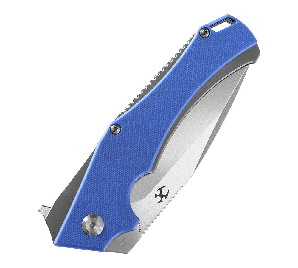 # ** HERE NOW ** KANSEPT KNIVES - HELLX T1008A1 - D2 blade - Black G10 and Stainless Steel Handle - Mikkul Willumsen Design