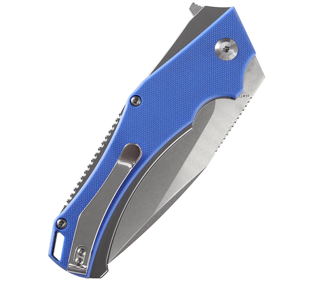 # ** HERE NOW ** KANSEPT KNIVES - HELLX T1008A1 - D2 blade - Black G10 and Stainless Steel Handle - Mikkul Willumsen Design