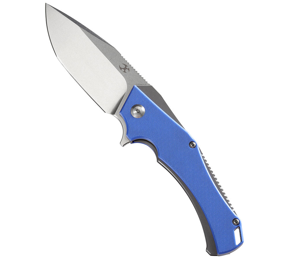 # ** HERE NOW ** KANSEPT KNIVES - HELLX T1008A1 - D2 blade - Black G10 and Stainless Steel Handle - Mikkul Willumsen Design