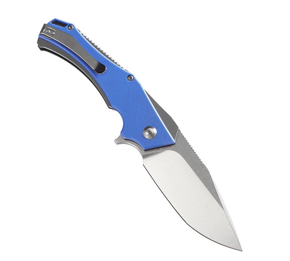 # ** HERE NOW ** KANSEPT KNIVES - HELLX T1008A1 - D2 blade - Black G10 and Stainless Steel Handle - Mikkul Willumsen Design