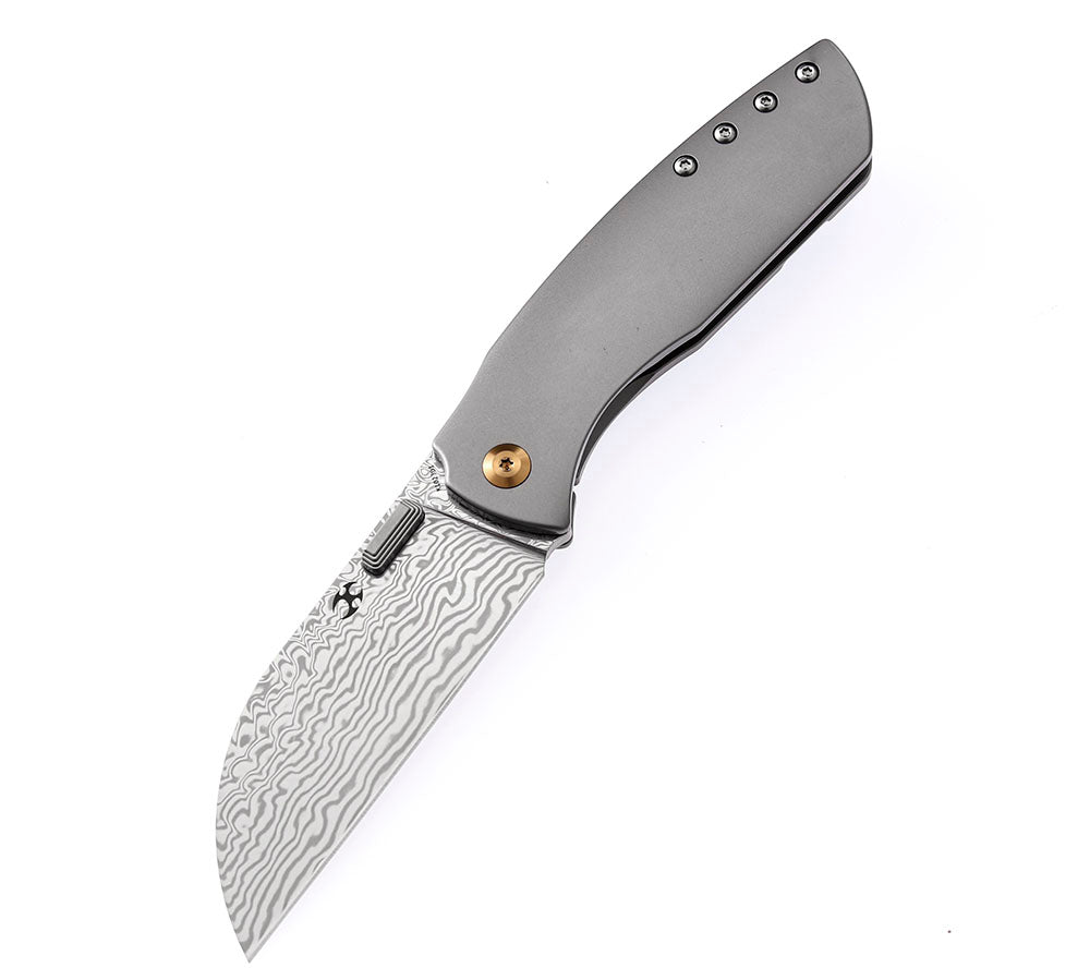 KANSEPT KNIVES - CONVICT K1023 - S35VN OR DAMASCUS BLADE - TITANIUM HANDLES - SHEEPDOG KNIVES DESIGN
