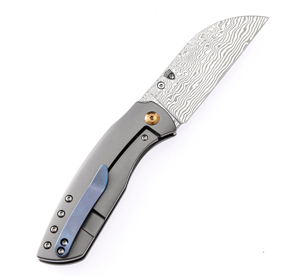 KANSEPT KNIVES - CONVICT K1023 - S35VN OR DAMASCUS BLADE - TITANIUM HANDLES - SHEEPDOG KNIVES DESIGN