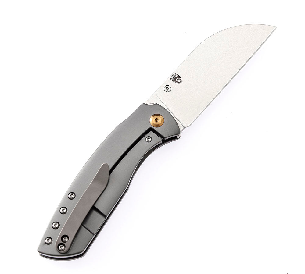 KANSEPT KNIVES - CONVICT K1023 - S35VN OR DAMASCUS BLADE - TITANIUM HANDLES - SHEEPDOG KNIVES DESIGN