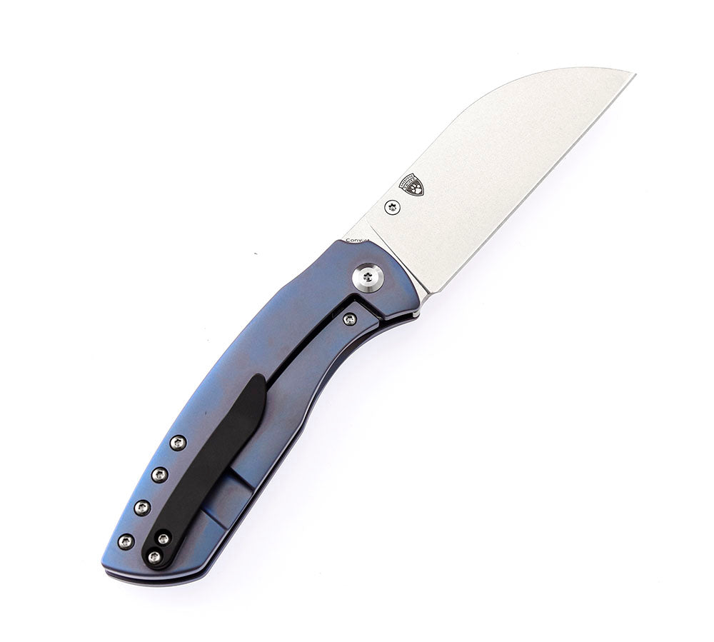 KANSEPT KNIVES - CONVICT K1023 - S35VN OR DAMASCUS BLADE - TITANIUM HANDLES - SHEEPDOG KNIVES DESIGN