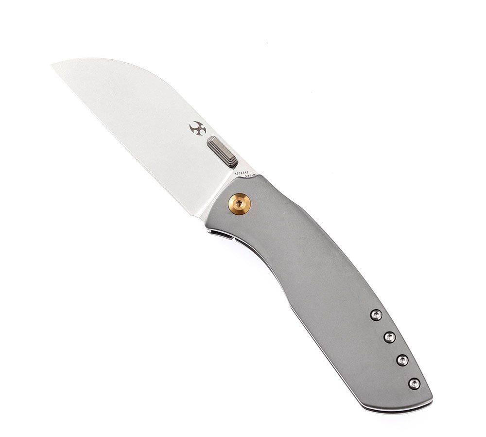 KANSEPT KNIVES - CONVICT K1023 - S35VN OR DAMASCUS BLADE - TITANIUM HANDLES - SHEEPDOG KNIVES DESIGN