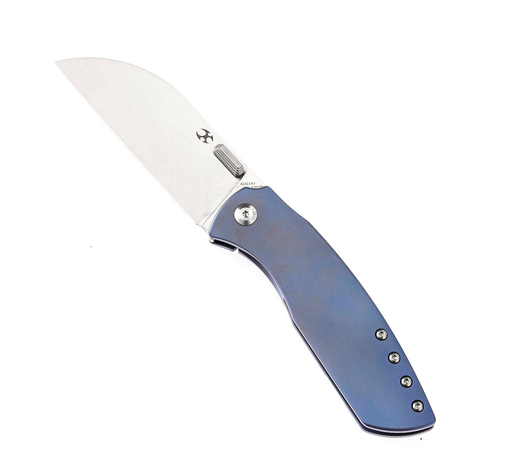 KANSEPT KNIVES - CONVICT K1023 - S35VN OR DAMASCUS BLADE - TITANIUM HANDLES - SHEEPDOG KNIVES DESIGN