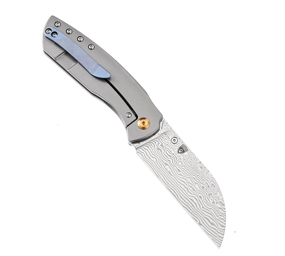 KANSEPT KNIVES - CONVICT K1023 - S35VN OR DAMASCUS BLADE - TITANIUM HANDLES - SHEEPDOG KNIVES DESIGN