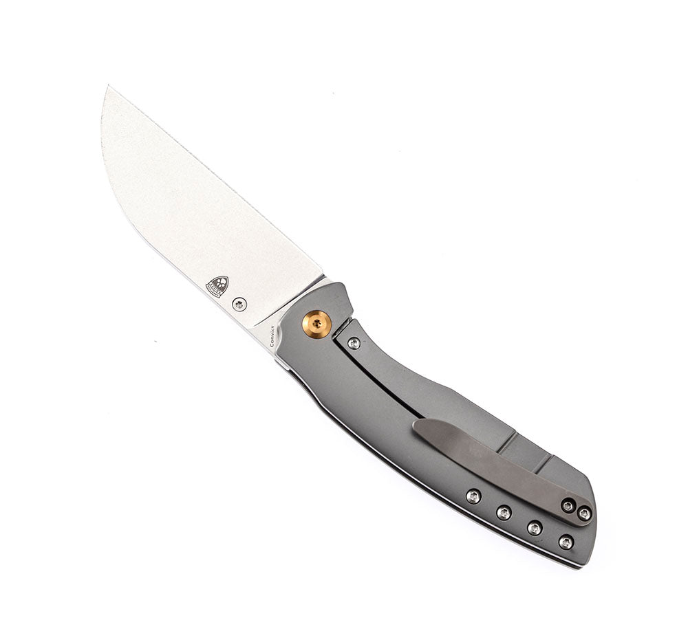 KANSEPT KNIVES - CONVICT K1023 - S35VN OR DAMASCUS BLADE - TITANIUM HANDLES - SHEEPDOG KNIVES DESIGN