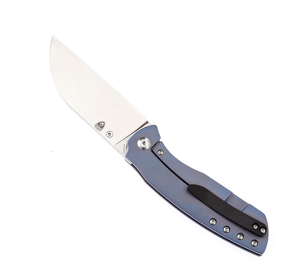 KANSEPT KNIVES - CONVICT K1023 - S35VN OR DAMASCUS BLADE - TITANIUM HANDLES - SHEEPDOG KNIVES DESIGN