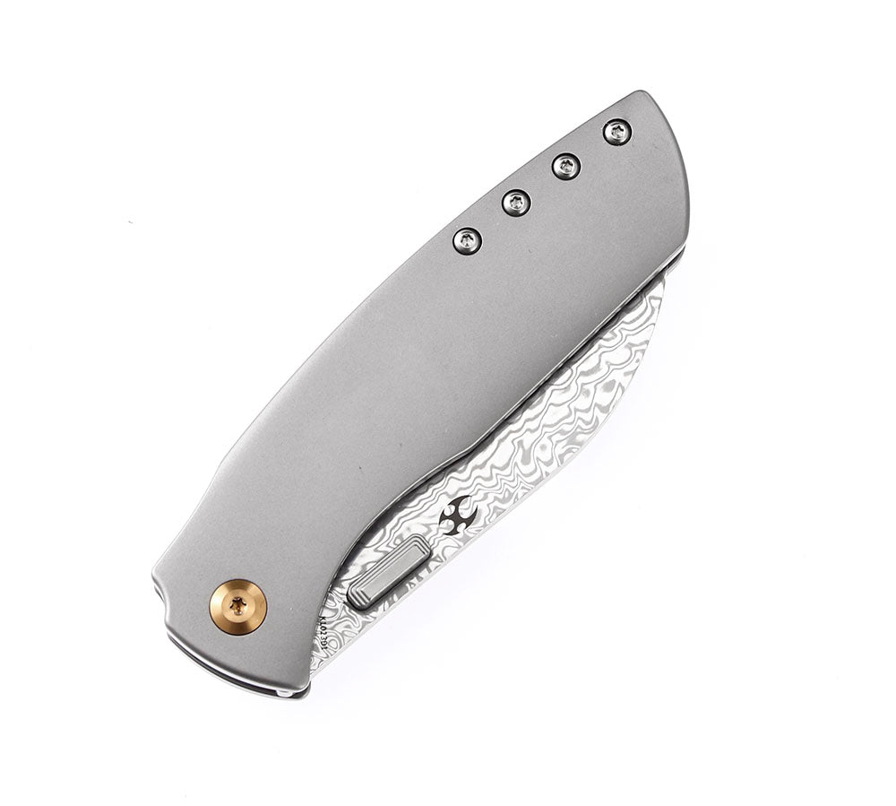 KANSEPT KNIVES - CONVICT K1023 - S35VN OR DAMASCUS BLADE - TITANIUM HANDLES - SHEEPDOG KNIVES DESIGN