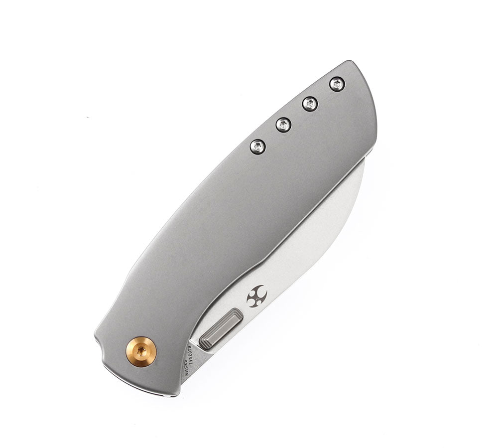 KANSEPT KNIVES - CONVICT K1023 - S35VN OR DAMASCUS BLADE - TITANIUM HANDLES - SHEEPDOG KNIVES DESIGN