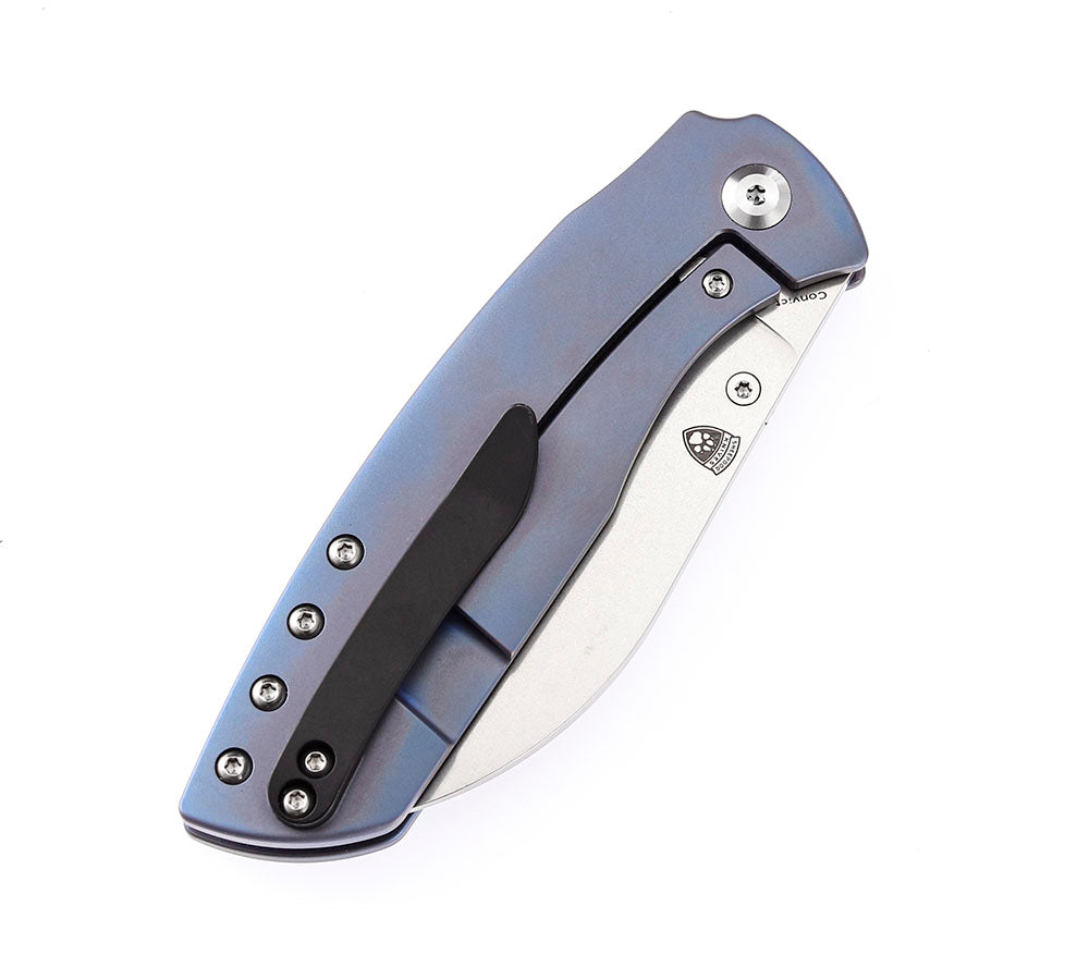 KANSEPT KNIVES - CONVICT K1023 - S35VN OR DAMASCUS BLADE - TITANIUM HANDLES - SHEEPDOG KNIVES DESIGN