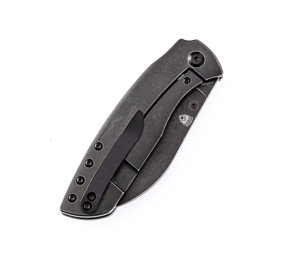 KANSEPT KNIVES - CONVICT K1023 - S35VN OR DAMASCUS BLADE - TITANIUM HANDLES - SHEEPDOG KNIVES DESIGN
