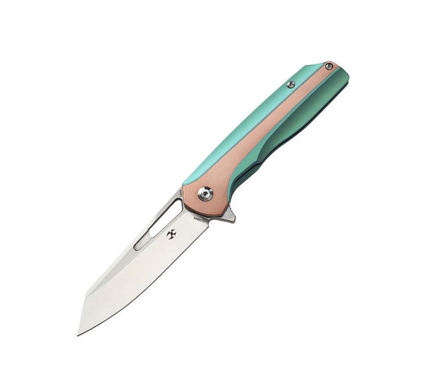 ** HERE NOW ** KANSEPT KNIVES - SHARD K1006A6 - S35VN blade - Copper & Green Anodized Titanium Handle - True Talon