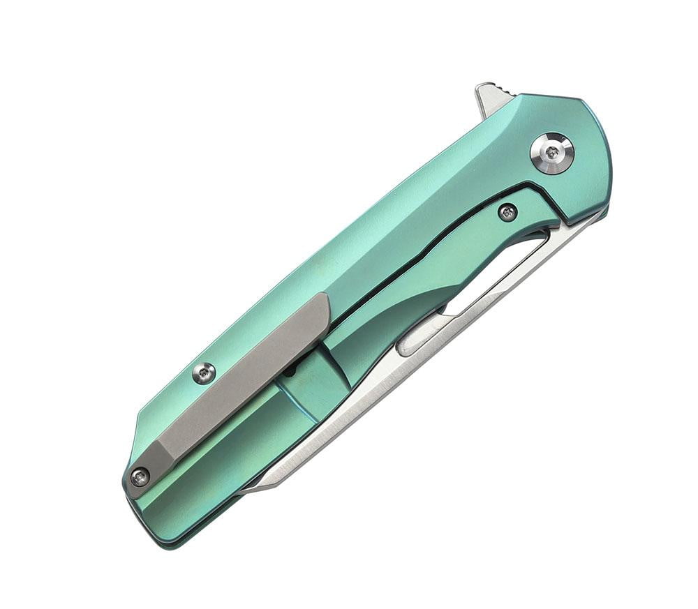 ** HERE NOW ** KANSEPT KNIVES - SHARD K1006A6 - S35VN blade - Copper & Green Anodized Titanium Handle - True Talon