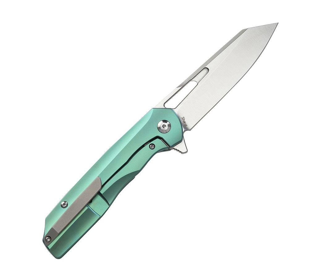 ** HERE NOW ** KANSEPT KNIVES - SHARD K1006A6 - S35VN blade - Copper & Green Anodized Titanium Handle - True Talon