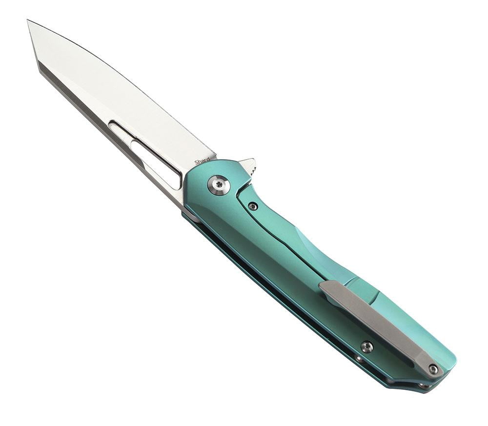 ** HERE NOW ** KANSEPT KNIVES - SHARD K1006A6 - S35VN blade - Copper & Green Anodized Titanium Handle - True Talon