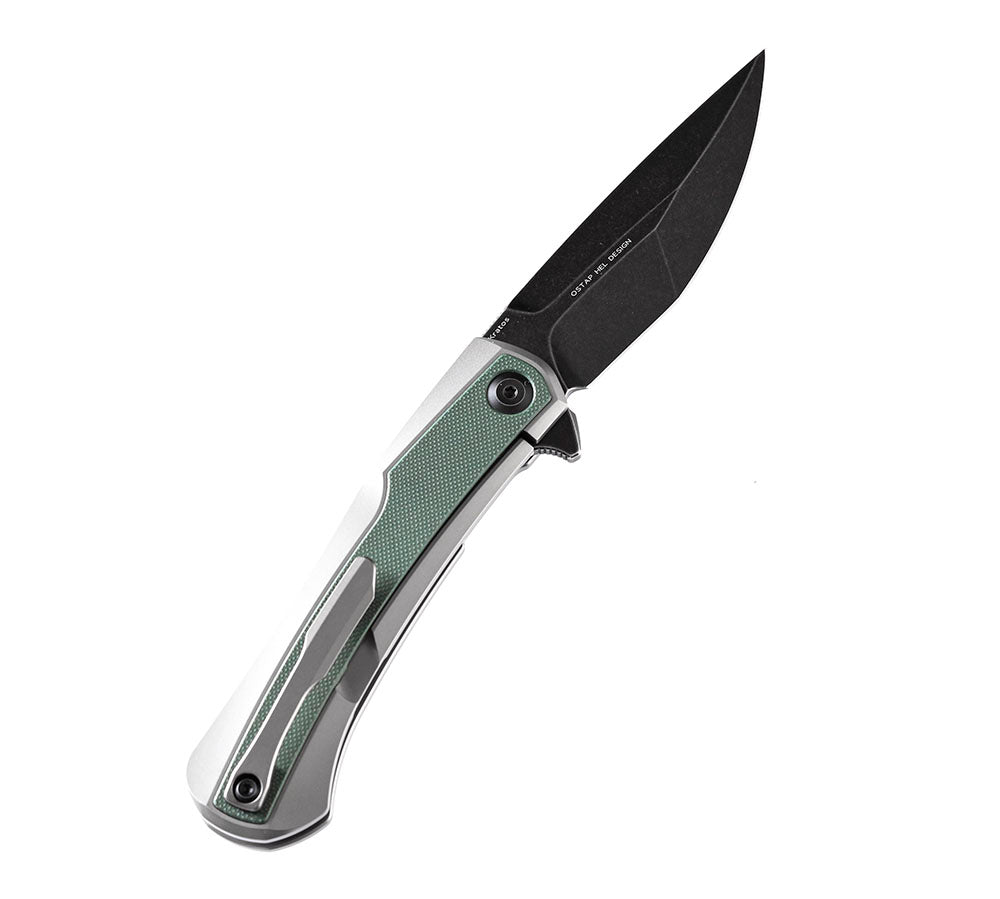 ** HERE NOW ** KANSEPT KNIVES - KRATOS K1024 - S35VN OR DAMASCUS BLADES - TITANIUM HANDLES - OSTAP HEL DESIGN
