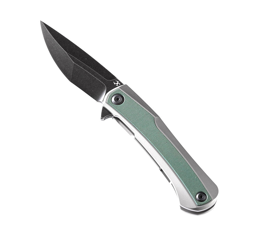 ** HERE NOW ** KANSEPT KNIVES - KRATOS K1024 - S35VN OR DAMASCUS BLADES - TITANIUM HANDLES - OSTAP HEL DESIGN