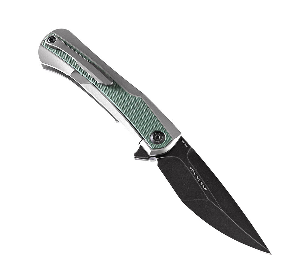 ** HERE NOW ** KANSEPT KNIVES - KRATOS K1024 - S35VN OR DAMASCUS BLADES - TITANIUM HANDLES - OSTAP HEL DESIGN