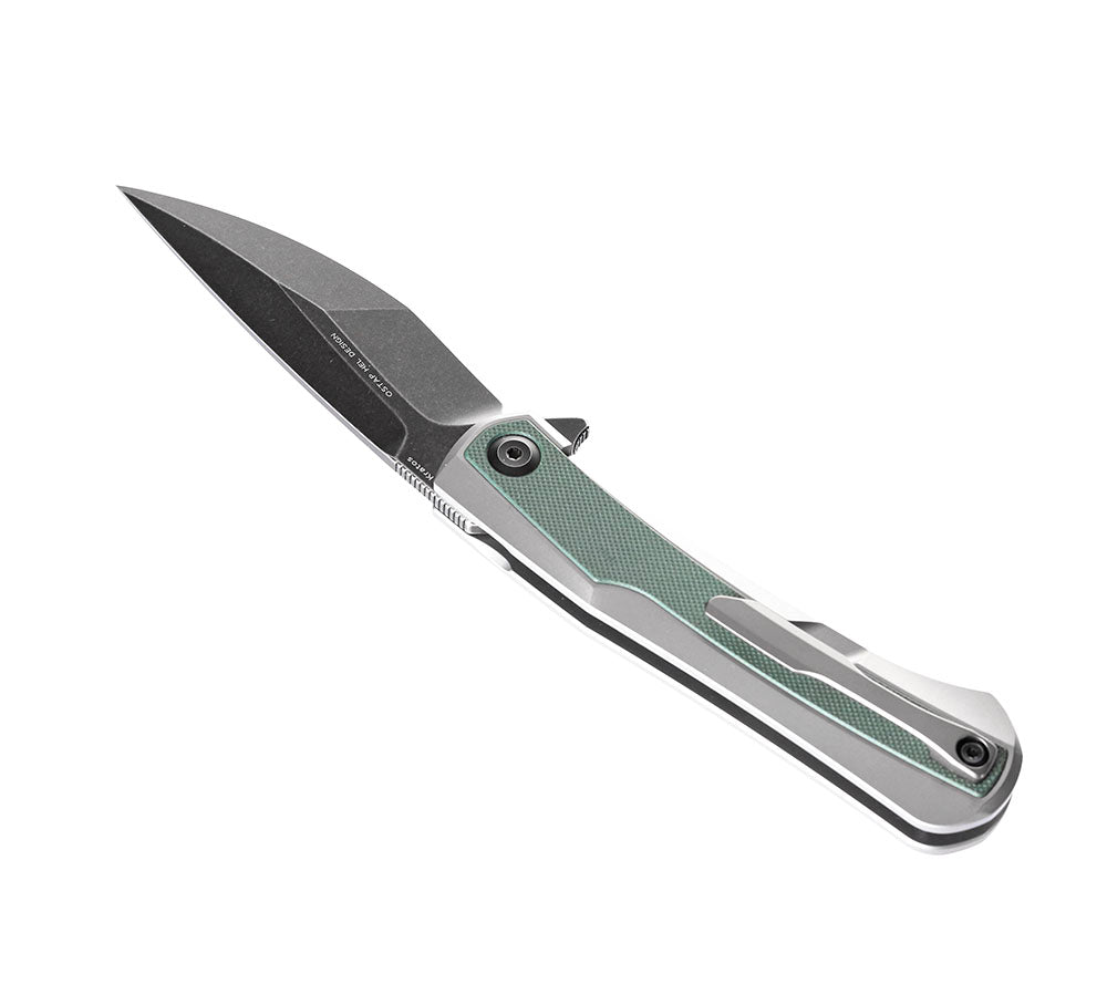 ** HERE NOW ** KANSEPT KNIVES - KRATOS K1024 - S35VN OR DAMASCUS BLADES - TITANIUM HANDLES - OSTAP HEL DESIGN