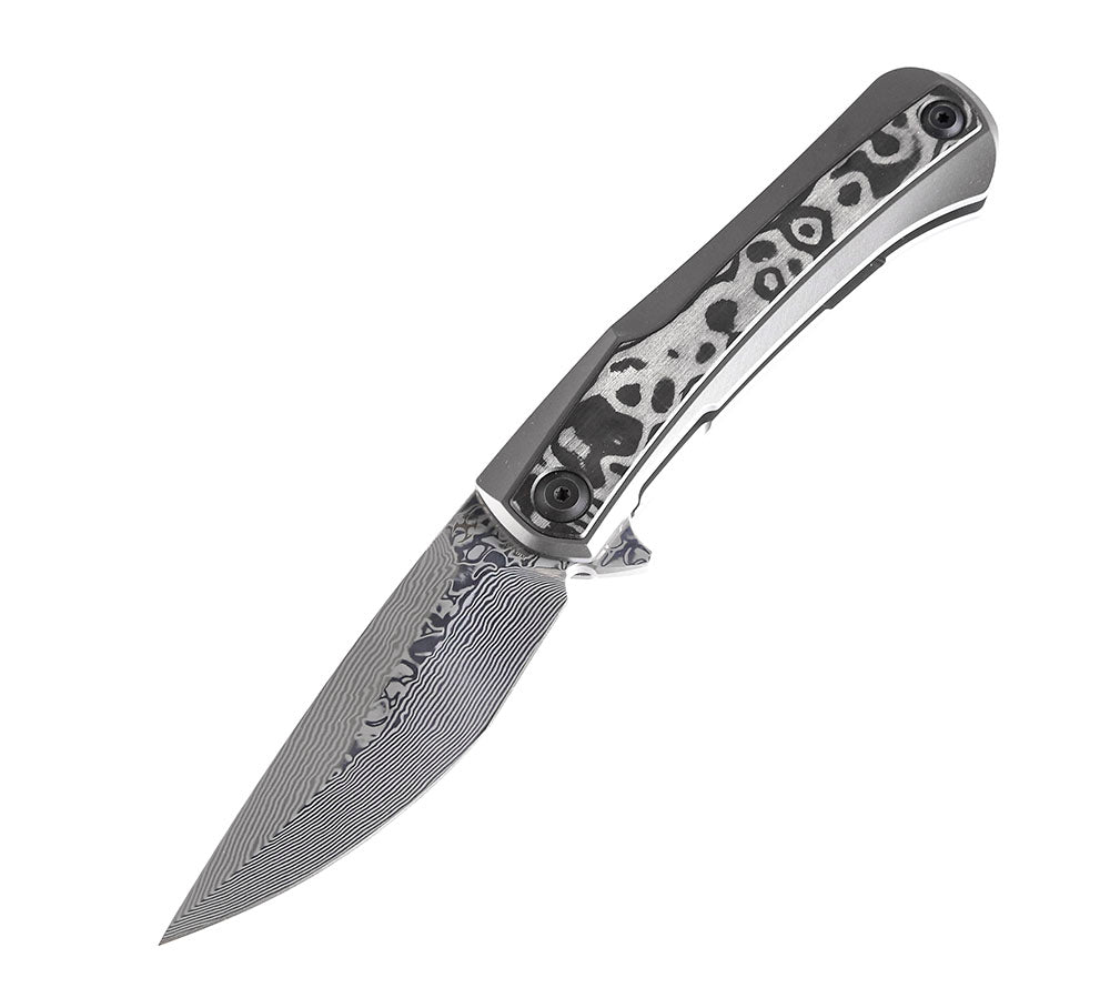 ** HERE NOW ** KANSEPT KNIVES - KRATOS K1024 - S35VN OR DAMASCUS BLADES - TITANIUM HANDLES - OSTAP HEL DESIGN
