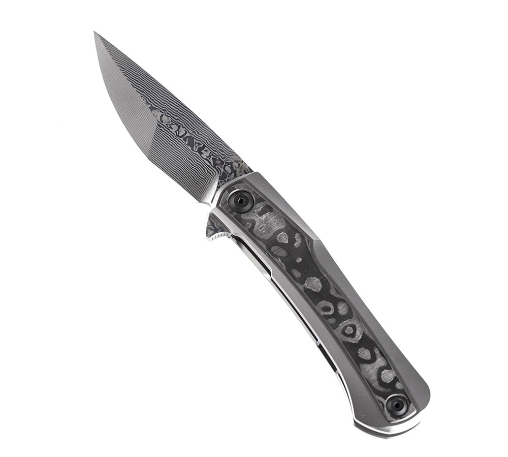 ** HERE NOW ** KANSEPT KNIVES - KRATOS K1024 - S35VN OR DAMASCUS BLADES - TITANIUM HANDLES - OSTAP HEL DESIGN