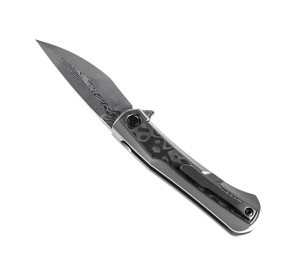 ** HERE NOW ** KANSEPT KNIVES - KRATOS K1024 - S35VN OR DAMASCUS BLADES - TITANIUM HANDLES - OSTAP HEL DESIGN