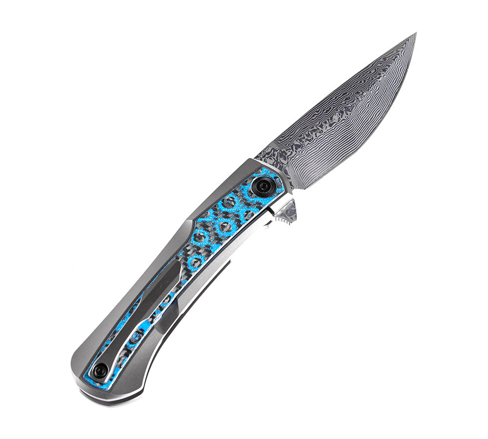 ** HERE NOW ** KANSEPT KNIVES - KRATOS K1024 - S35VN OR DAMASCUS BLADES - TITANIUM HANDLES - OSTAP HEL DESIGN