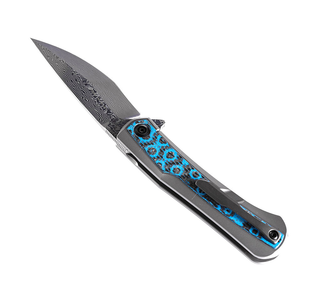 ** HERE NOW ** KANSEPT KNIVES - KRATOS K1024 - S35VN OR DAMASCUS BLADES - TITANIUM HANDLES - OSTAP HEL DESIGN
