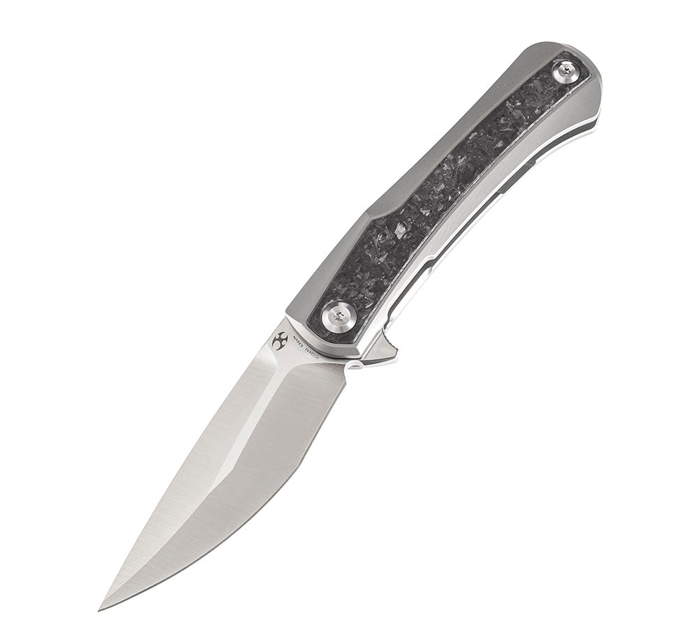 ** HERE NOW ** KANSEPT KNIVES - KRATOS K1024 - S35VN OR DAMASCUS BLADES - TITANIUM HANDLES - OSTAP HEL DESIGN
