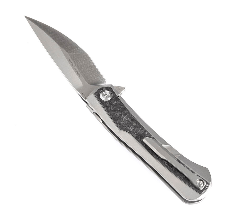** HERE NOW ** KANSEPT KNIVES - KRATOS K1024 - S35VN OR DAMASCUS BLADES - TITANIUM HANDLES - OSTAP HEL DESIGN