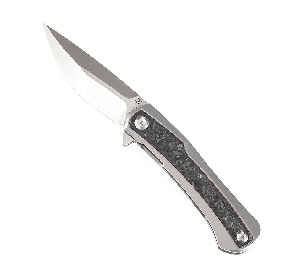 ** HERE NOW ** KANSEPT KNIVES - KRATOS K1024 - S35VN OR DAMASCUS BLADES - TITANIUM HANDLES - OSTAP HEL DESIGN