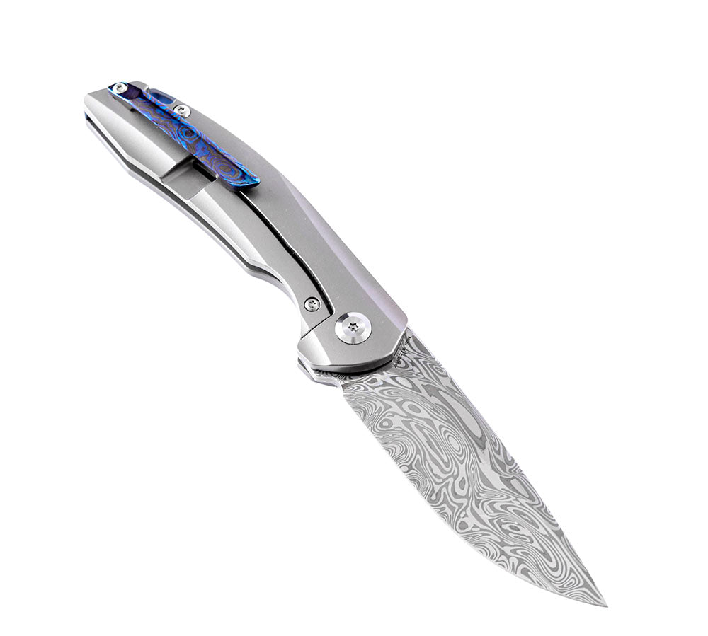 KANSEPT KNIVES - MINI ACCIPITER K2007A7- DAMASTEEL BLADE - TIMASCUS & TITANIUM HANDLE - AMAZING KNIFE !
