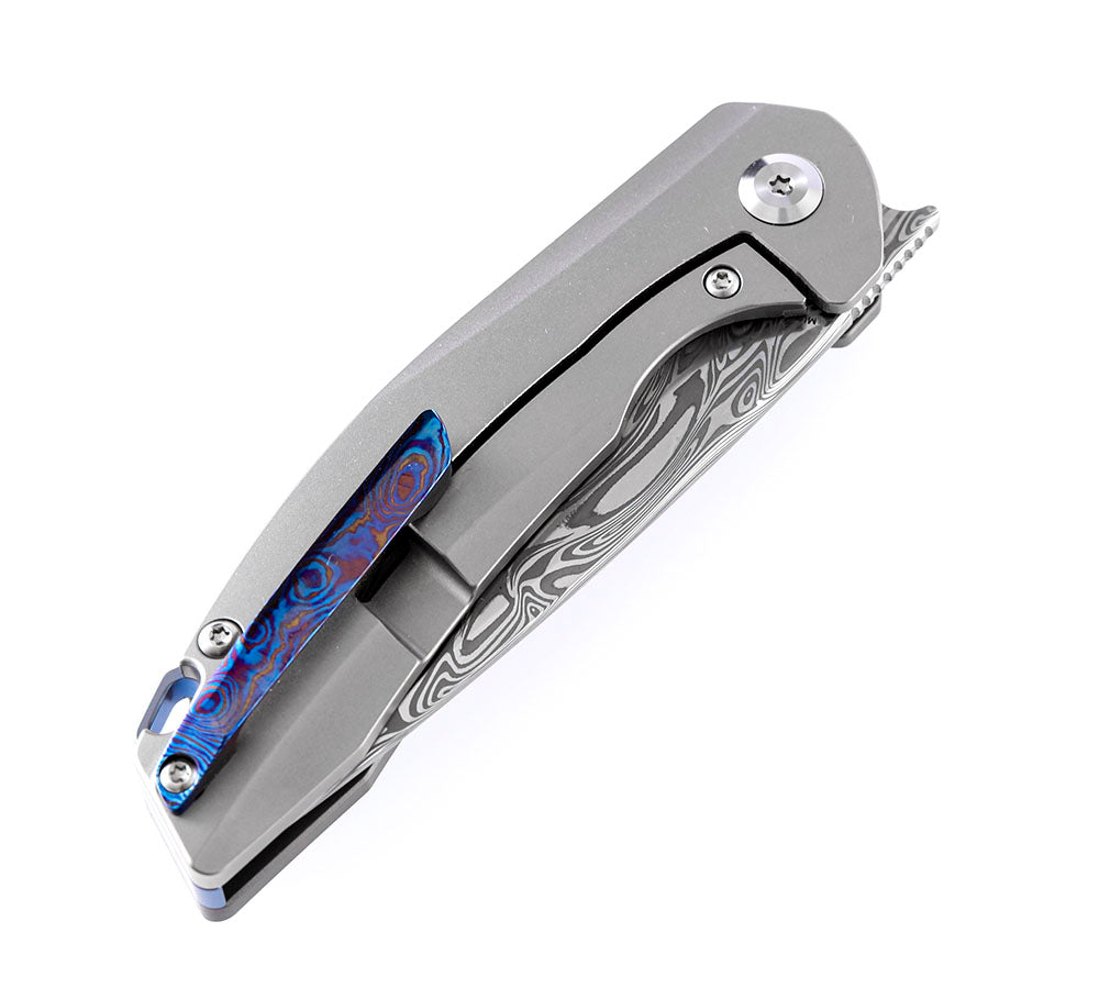 KANSEPT KNIVES - MINI ACCIPITER K2007A7- DAMASTEEL BLADE - TIMASCUS & TITANIUM HANDLE - AMAZING KNIFE !