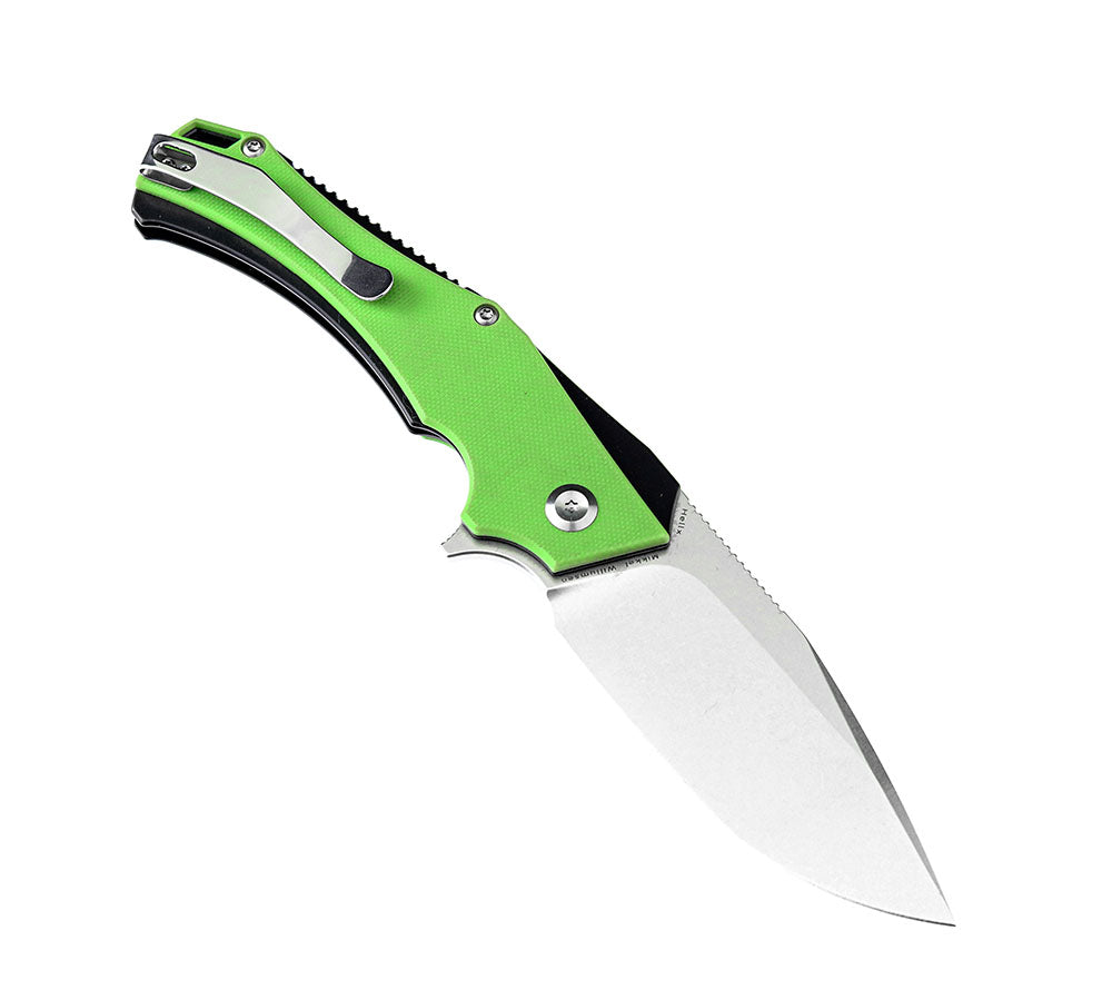 # ** HERE NOW ** KANSEPT KNIVES - HELLX T1008A1 - D2 blade - Black G10 and Stainless Steel Handle - Mikkul Willumsen Design