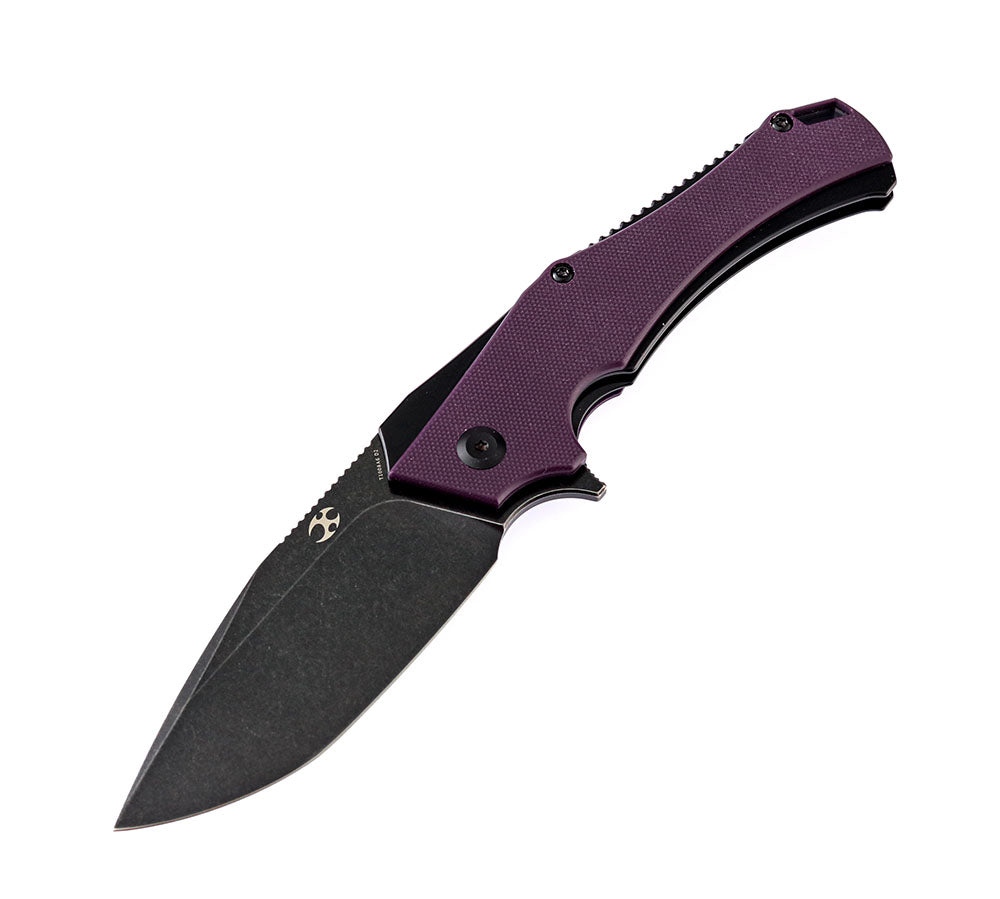 # ** HERE NOW ** KANSEPT KNIVES - HELLX T1008A1 - D2 blade - Black G10 and Stainless Steel Handle - Mikkul Willumsen Design