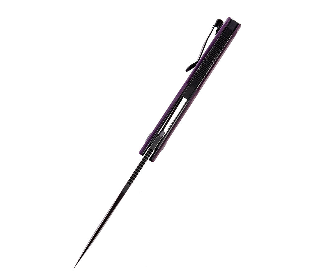 # ** HERE NOW ** KANSEPT KNIVES - HELLX T1008A1 - D2 blade - Black G10 and Stainless Steel Handle - Mikkul Willumsen Design