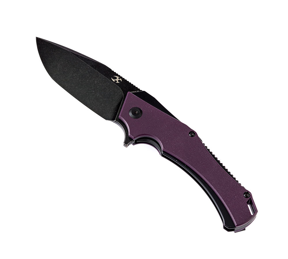 # ** HERE NOW ** KANSEPT KNIVES - HELLX T1008A1 - D2 blade - Black G10 and Stainless Steel Handle - Mikkul Willumsen Design