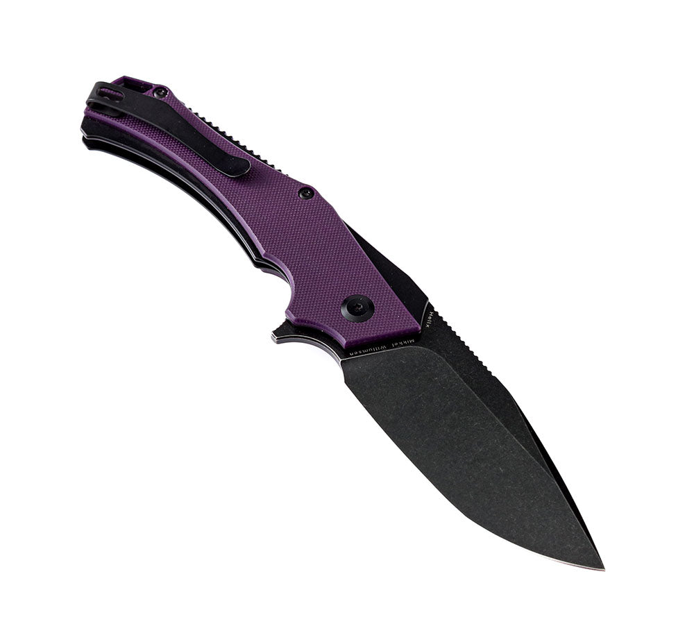 # ** HERE NOW ** KANSEPT KNIVES - HELLX T1008A1 - D2 blade - Black G10 and Stainless Steel Handle - Mikkul Willumsen Design
