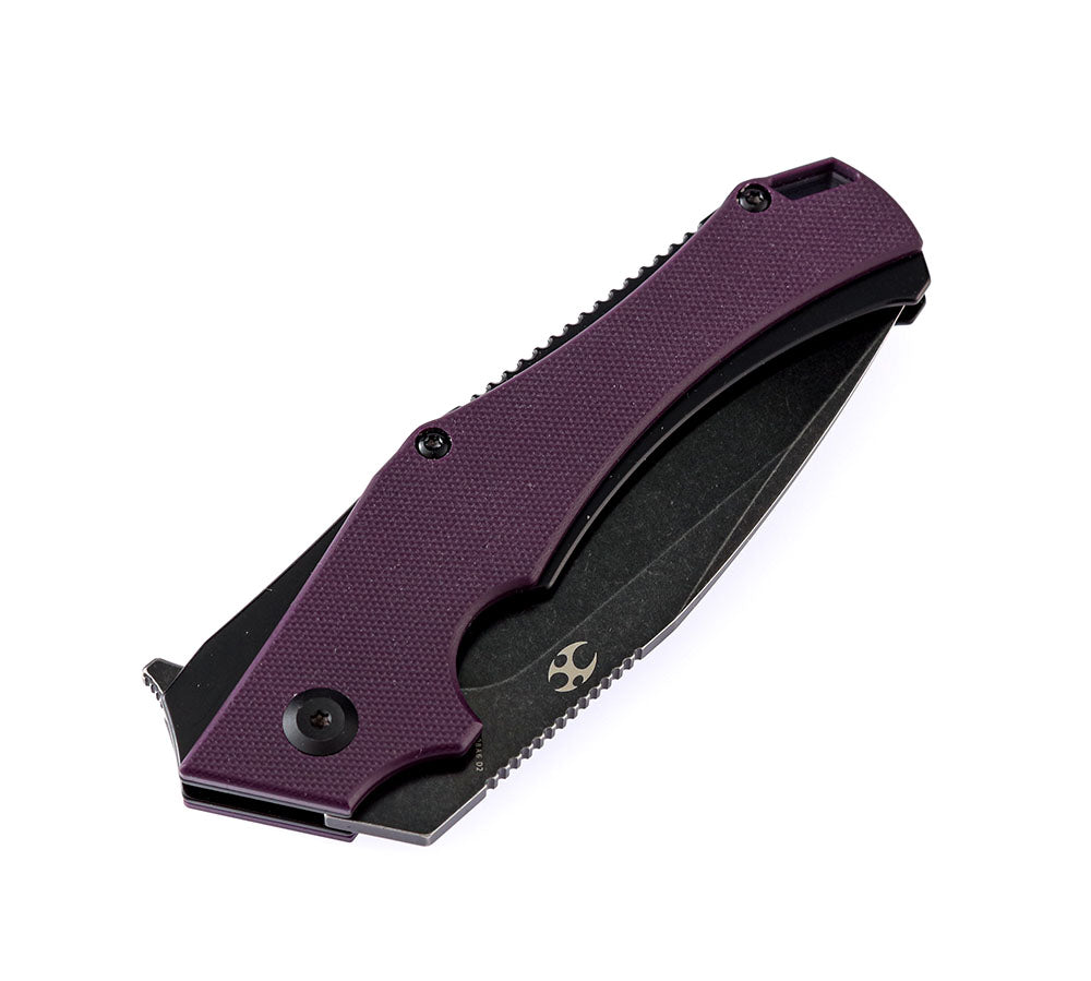 # ** HERE NOW ** KANSEPT KNIVES - HELLX T1008A1 - D2 blade - Black G10 and Stainless Steel Handle - Mikkul Willumsen Design