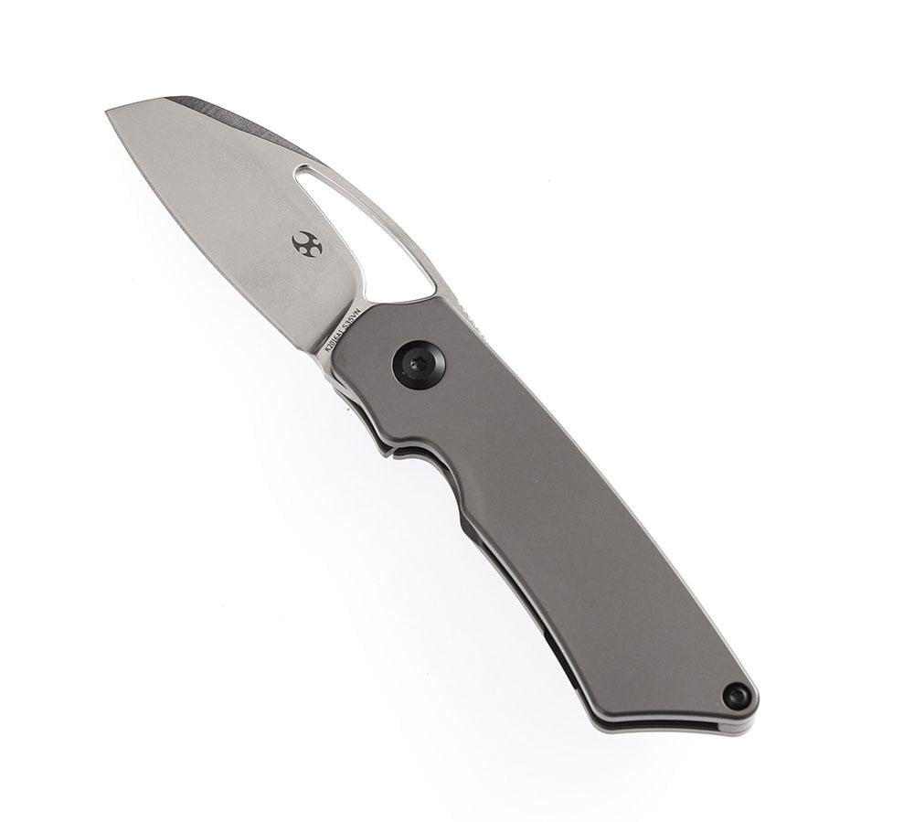 ** HERE NOW ** KANSEPT KNIVES - GOBLIN K2016A1 - S35VN blade - Grey Titanium Handle - Marshall Noble Design - True Talon